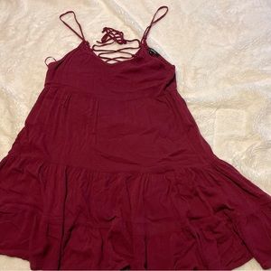 Medium red wine colored short dress